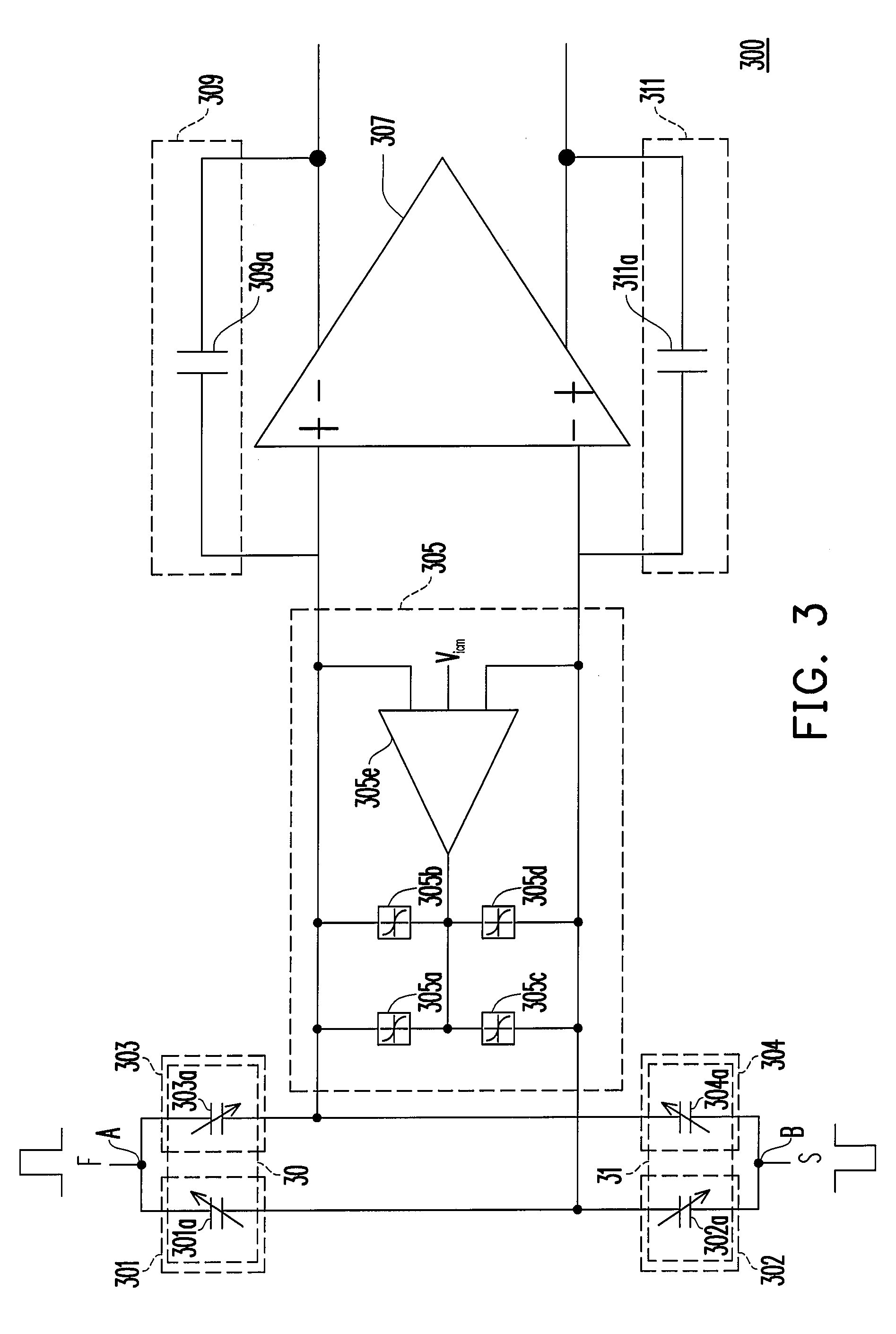 Fully differential sensing apparatus and input common-mode feedback circuit thereof