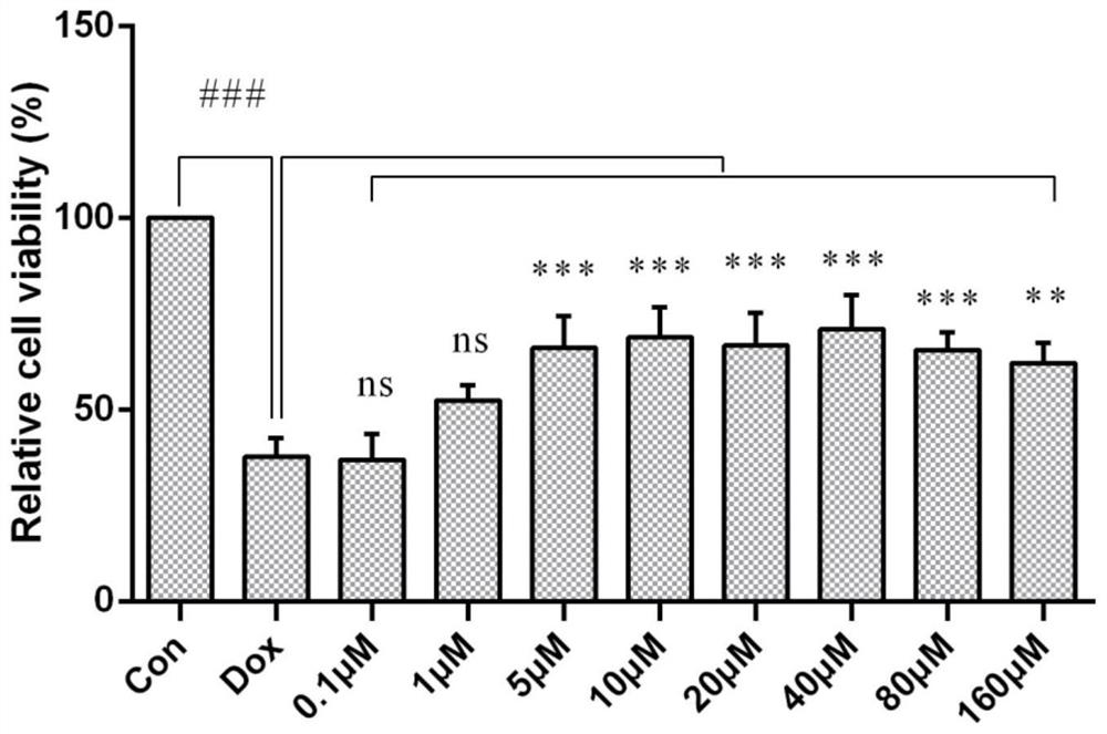 Use of the alkaloid compound hip in the preparation of products for preventing and/or treating heart damage