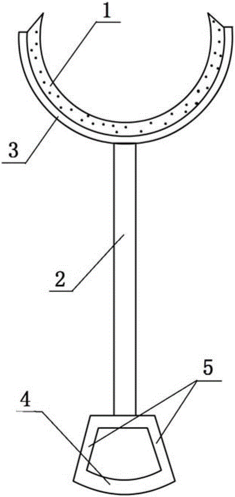 Arc-shaped brushing tool applied to building stand column