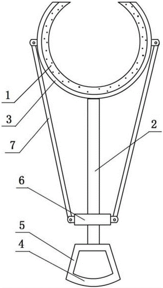 Arc-shaped brushing tool applied to building stand column
