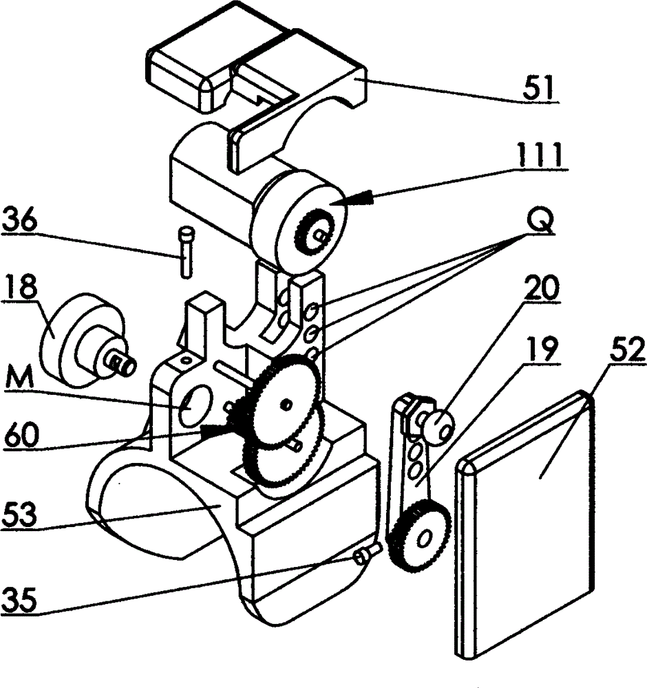 Human hand distal knuckle detecting and driving mechanism