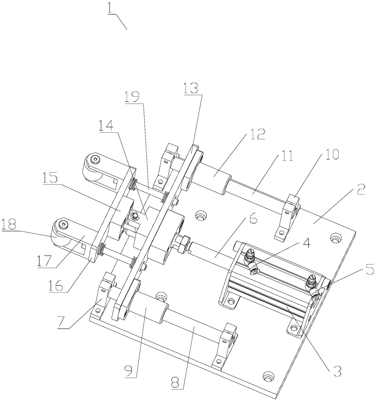 Coiled material fixing and clamping device of automatic coil cutting machine