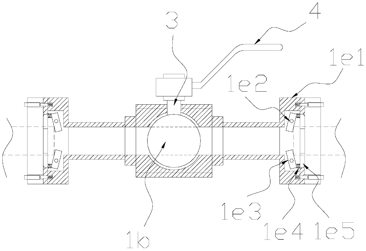 Gas pipe flexible connection valve with multiple seals