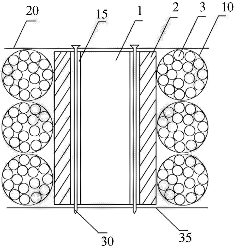 Mold for concrete preformed hole and construction method