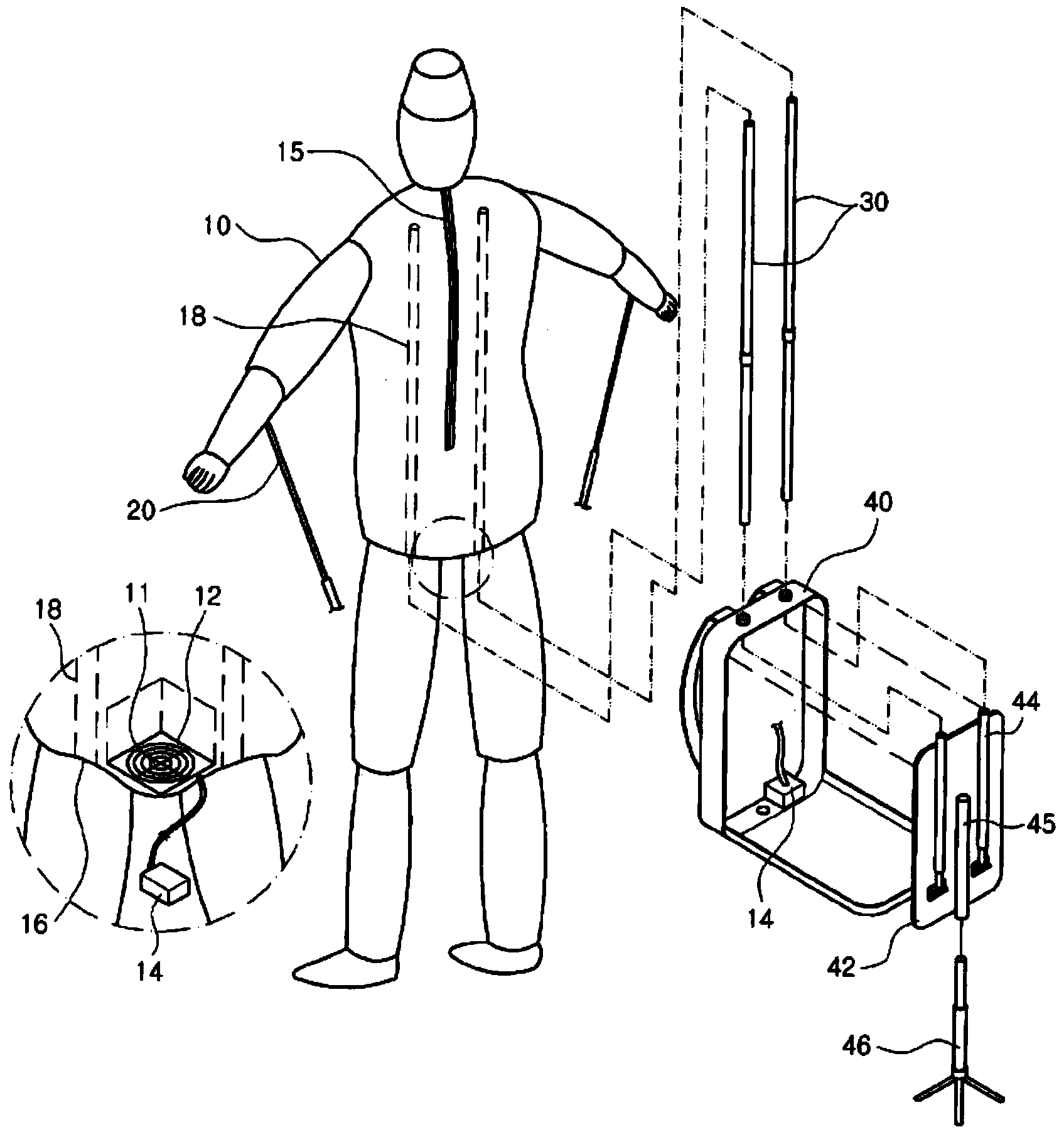Backpack-type large-scale promotional mannequin