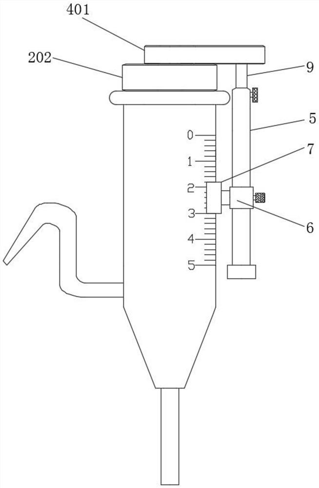 Liquid sampling, metering and detecting device