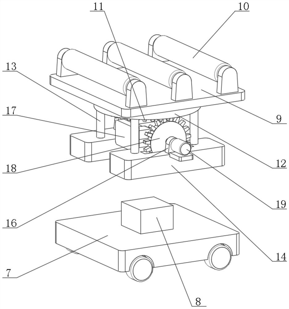 Elevator for stacking box-shaped materials in batches up and down for material boxing