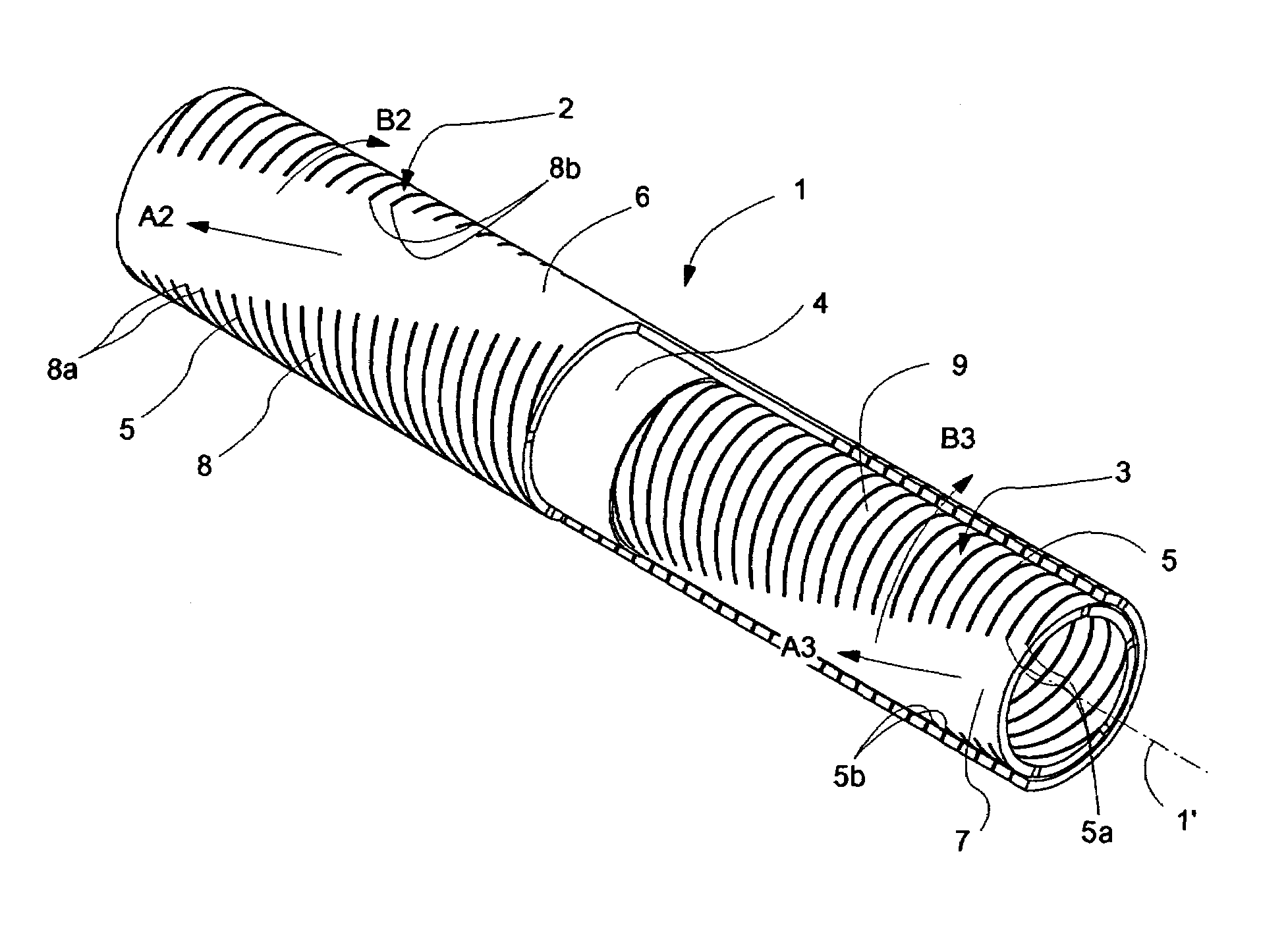 Highly flexible multistructure tube