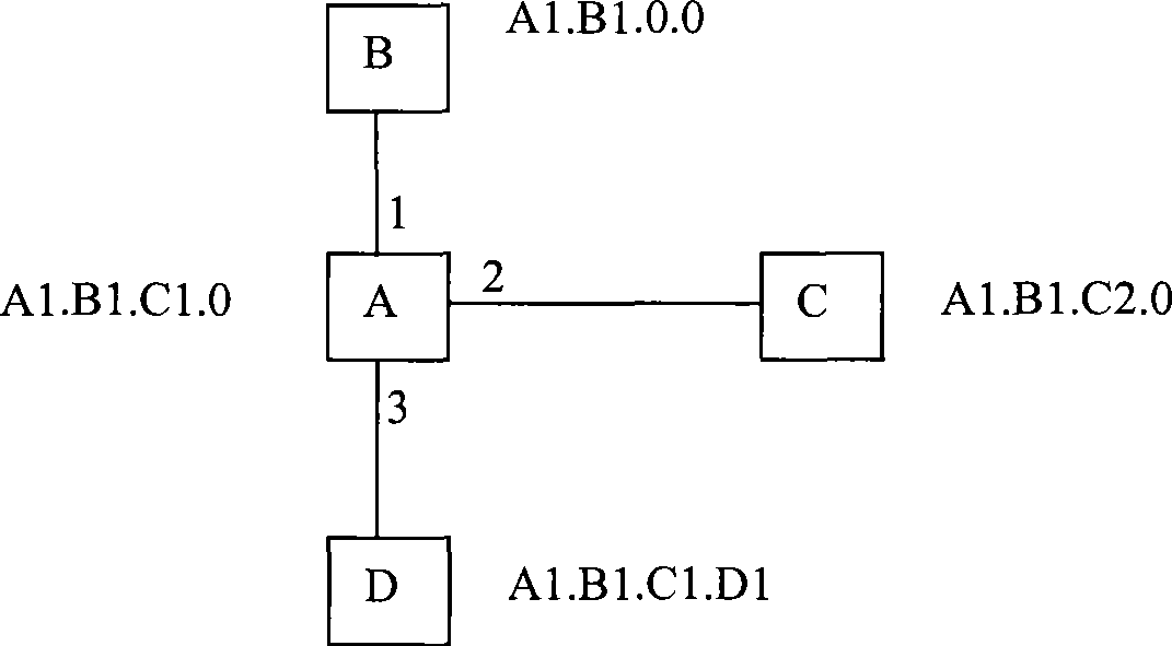 Method for establishing route table, routing method and router in hierarchy sequential address packet network