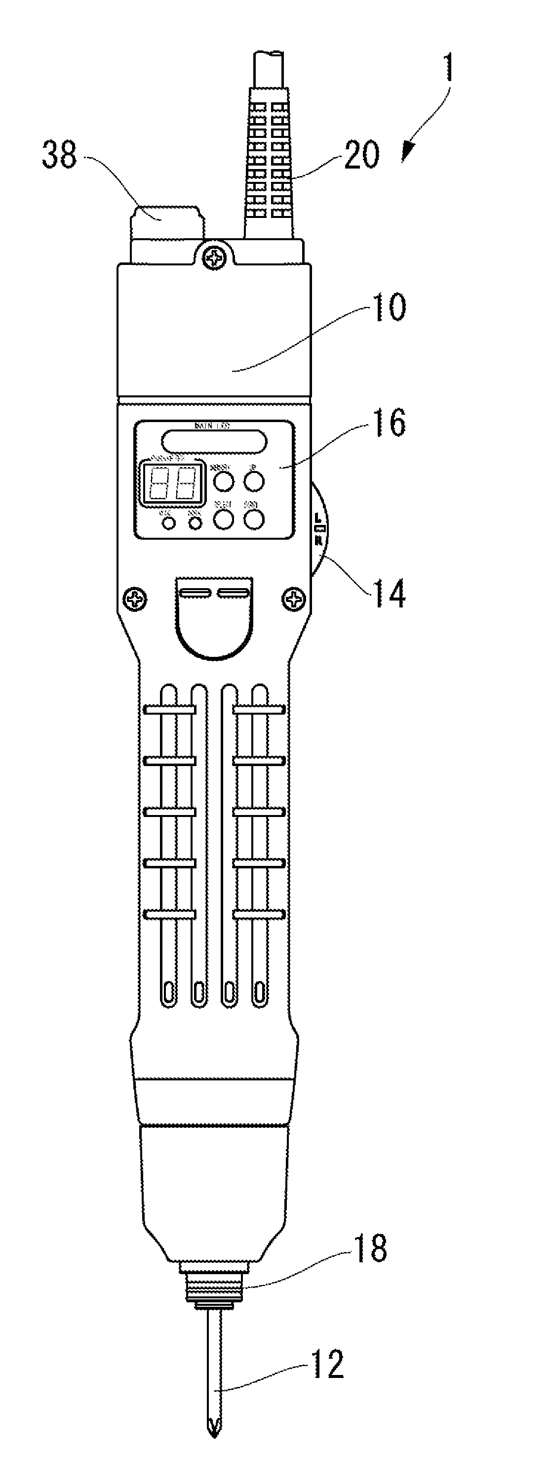 Threaded member tightening tool and counting apparatus