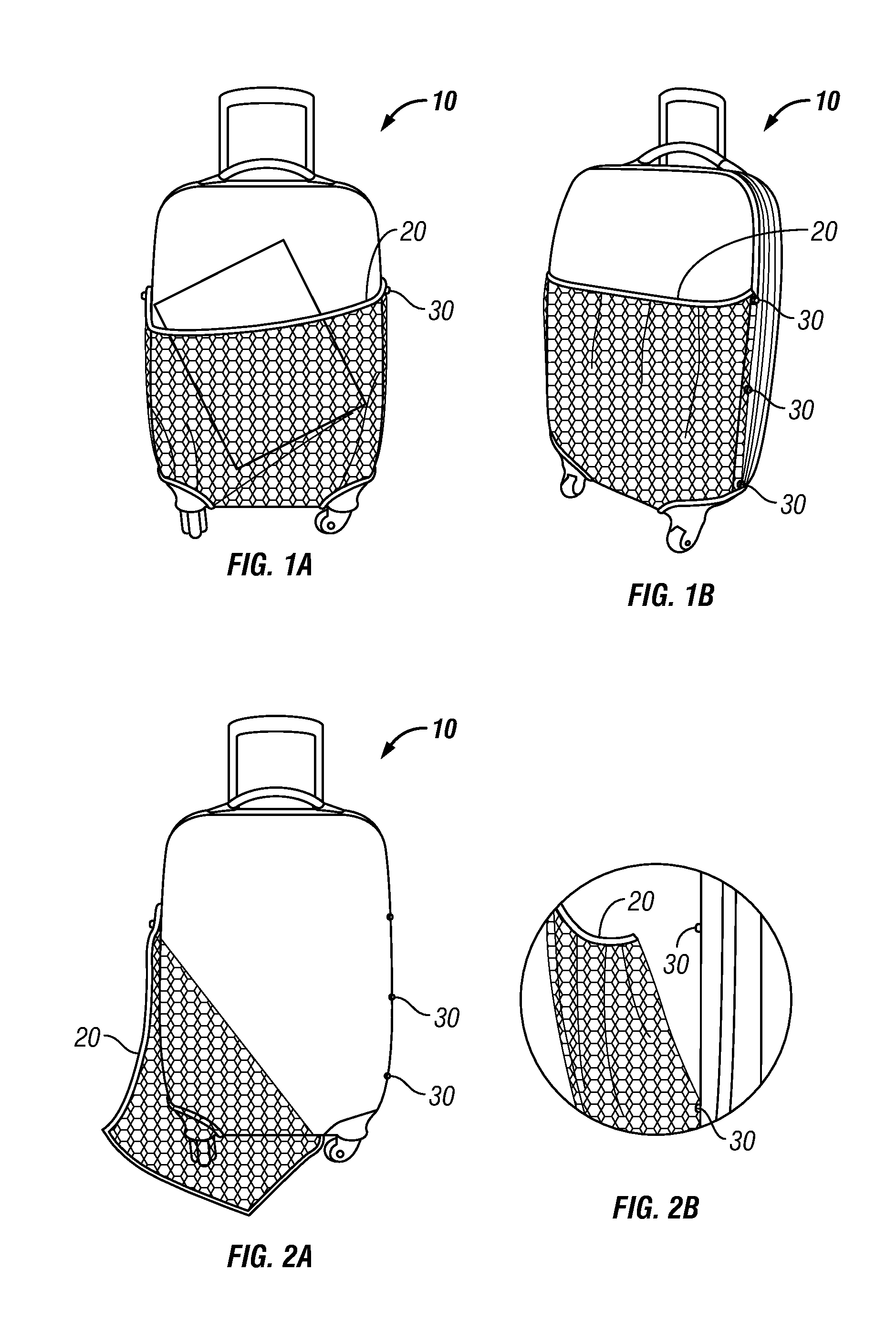 Luggage with detachable pocket