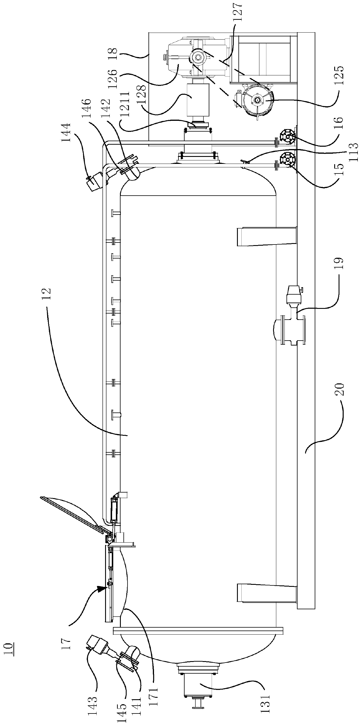 Fiber extraction equipment for bio-enzyme decomposition method