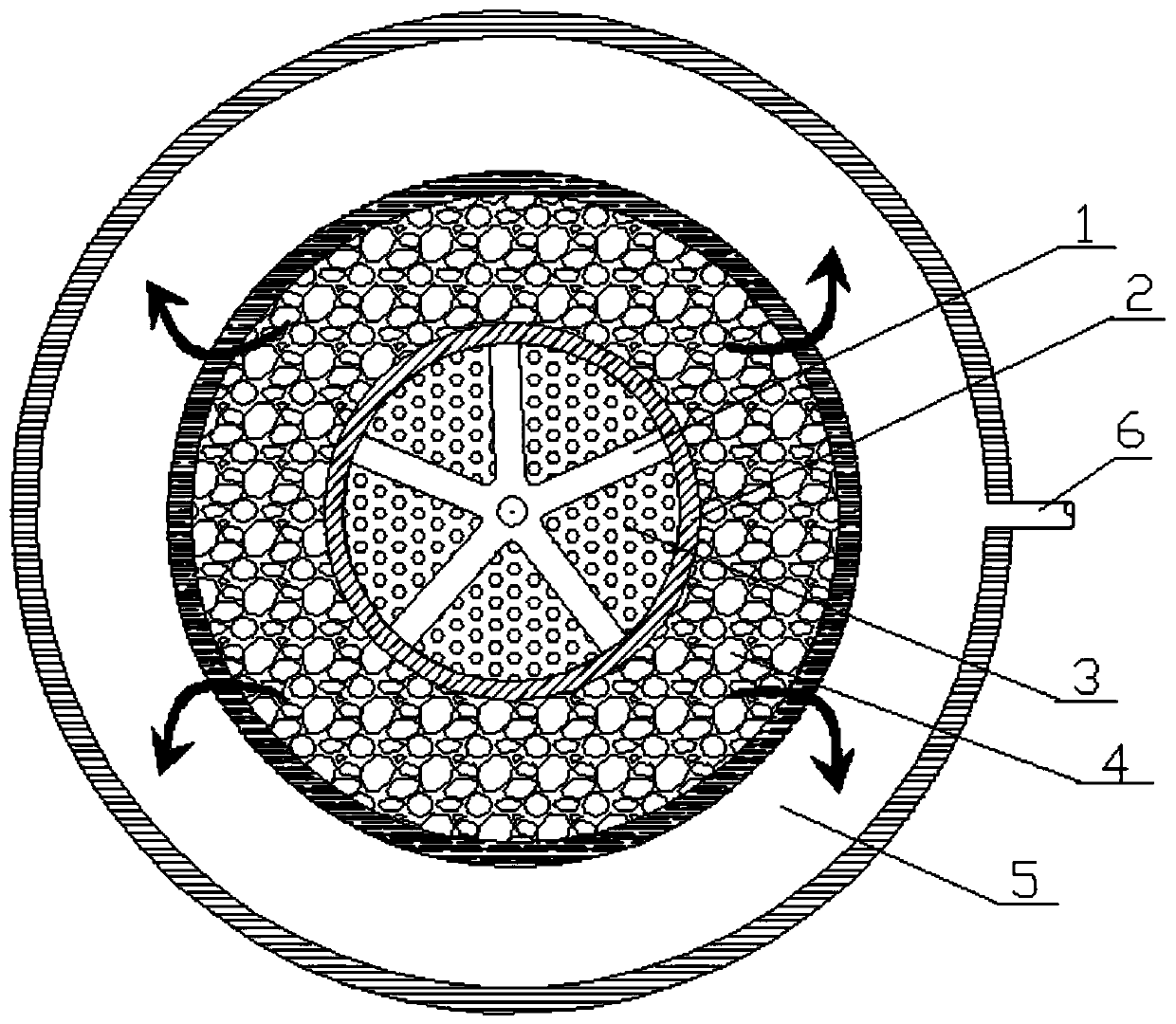 Three-phase overflow high-efficiency oxygenation wetland system