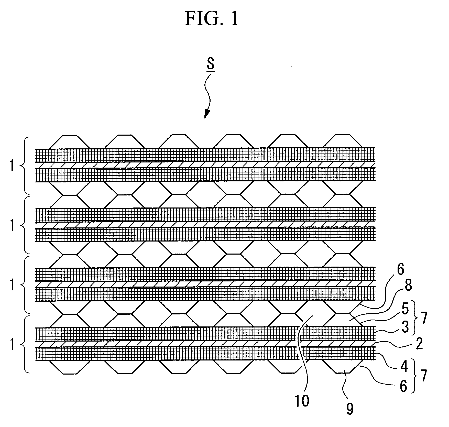 Fuel cell separator assembly with diffusion layer, manufacturing method therefor, fuel cell unit, and fuel cell stack