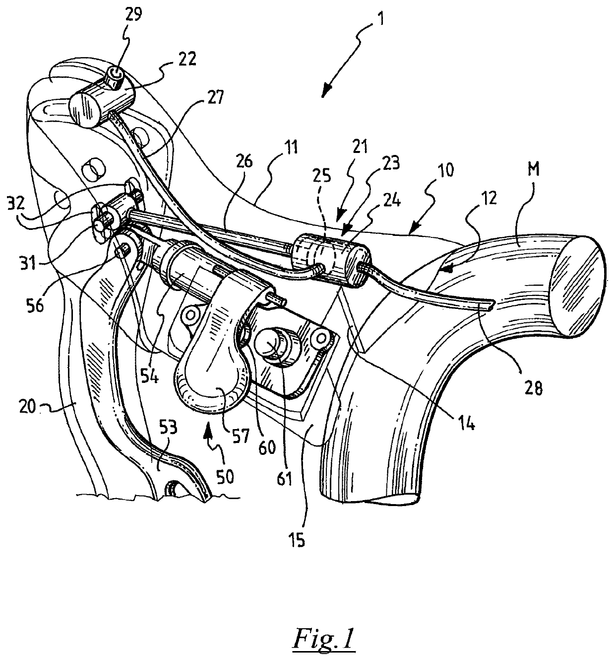 Integrated drive for bicycle handlebars