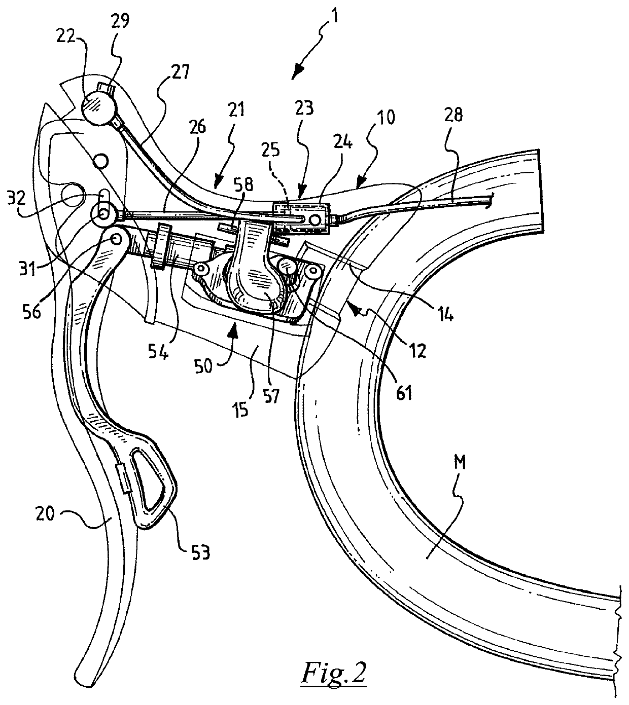 Integrated drive for bicycle handlebars