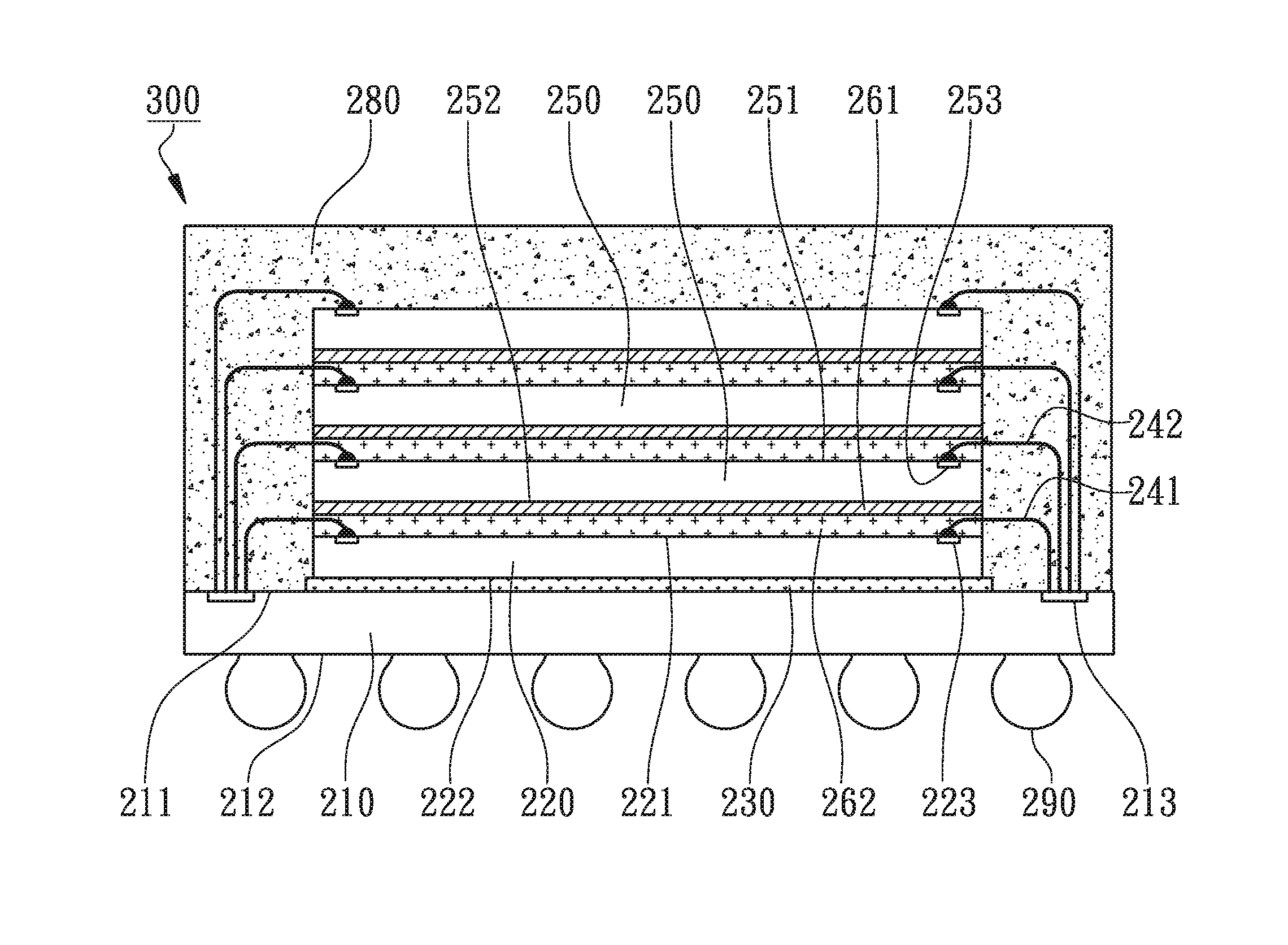 Multi-chip stacking method to reduce voids between stacked chips
