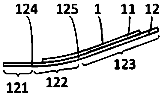 Curved surface piezoelectric power generation cantilever beam