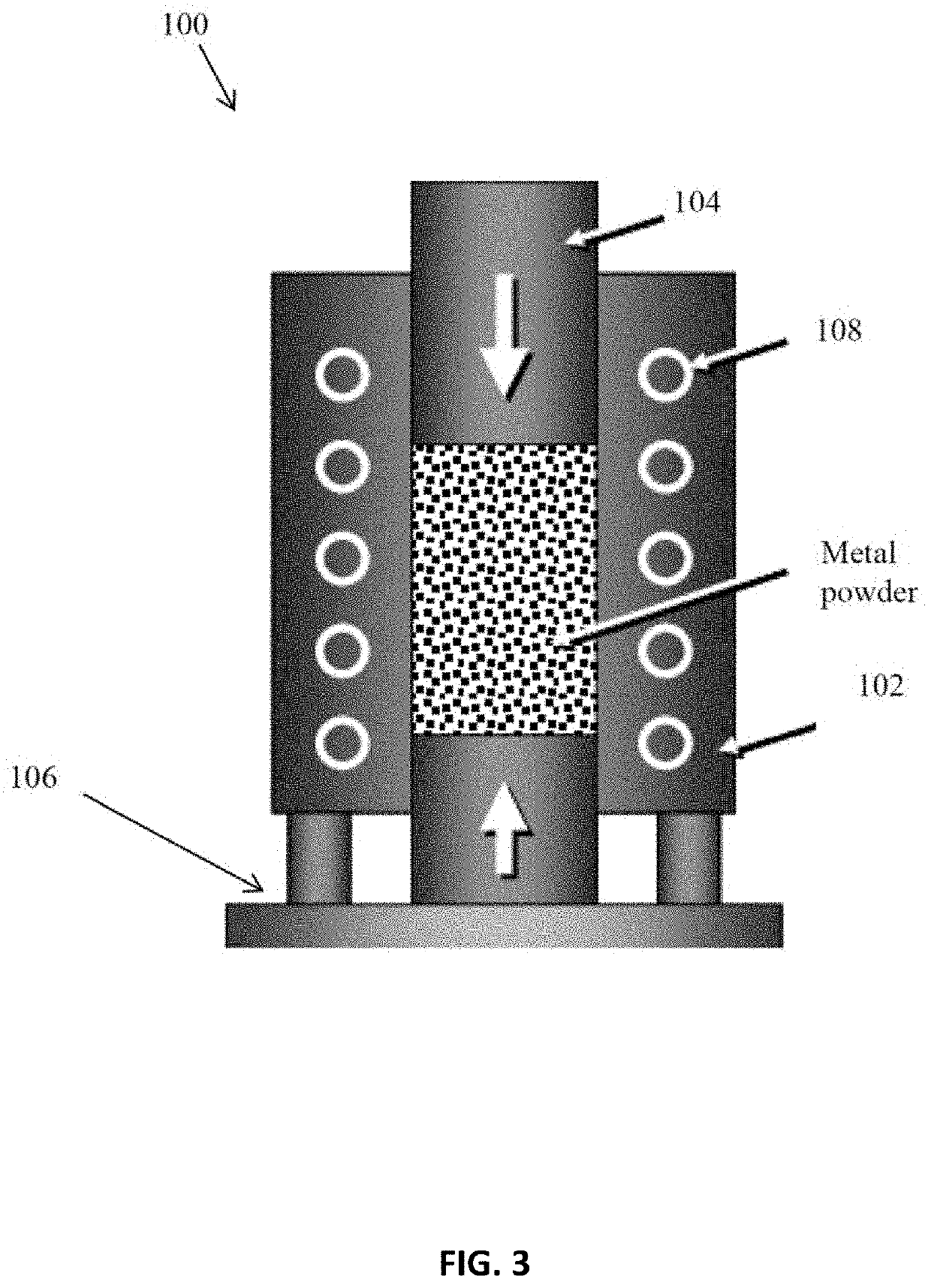 Cold sintering process for densification and sintering of powdered metals