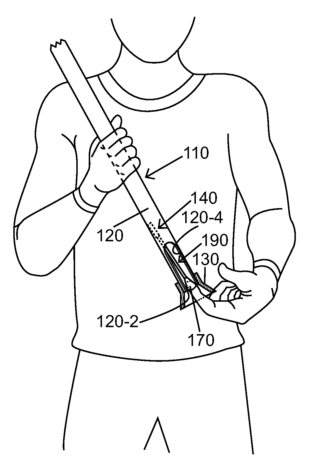 Apparatus for launching subcaliber projectiles at propellant operating pressures including the range of pressures that may be supplied by human breath