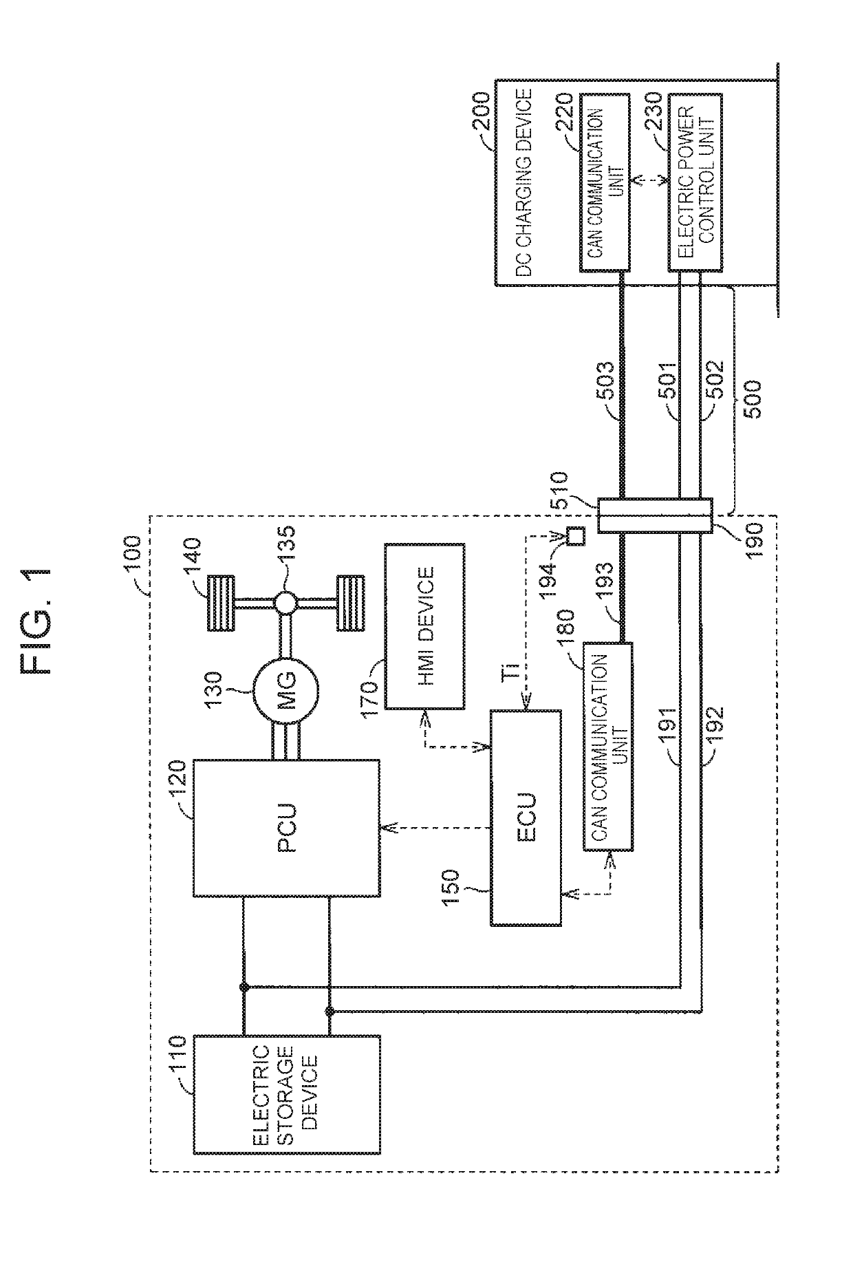 Vehicle and electric power control device for vehicle