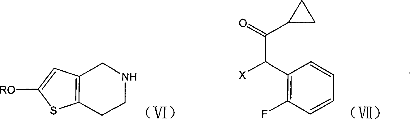 Method for preparing 2-methoxy-5-(alpha-cyclopropyl carbonyl-2-fluorobenzyl)-4,5,6,7-tetrahydrothiophene [3,2-c] pyridine