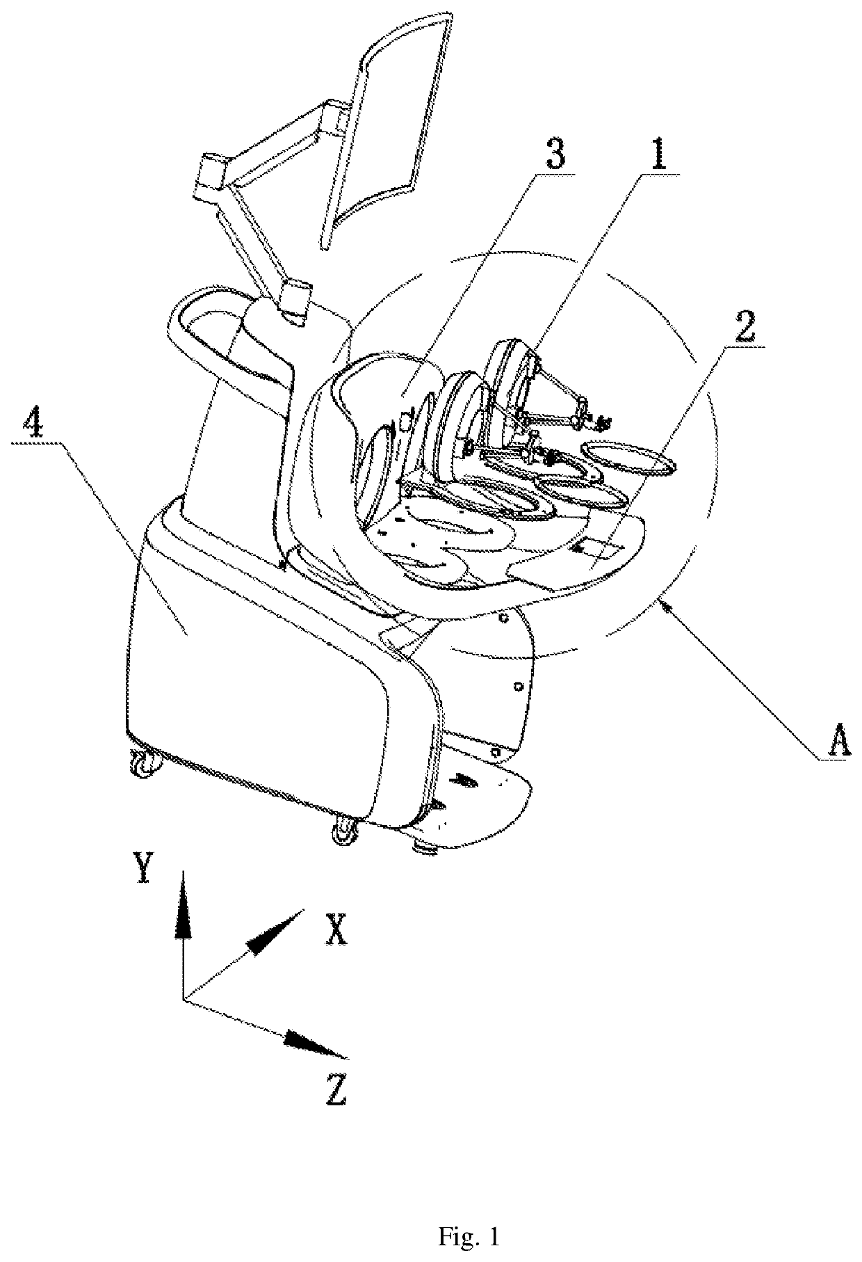 Console for operating actuating mechanism