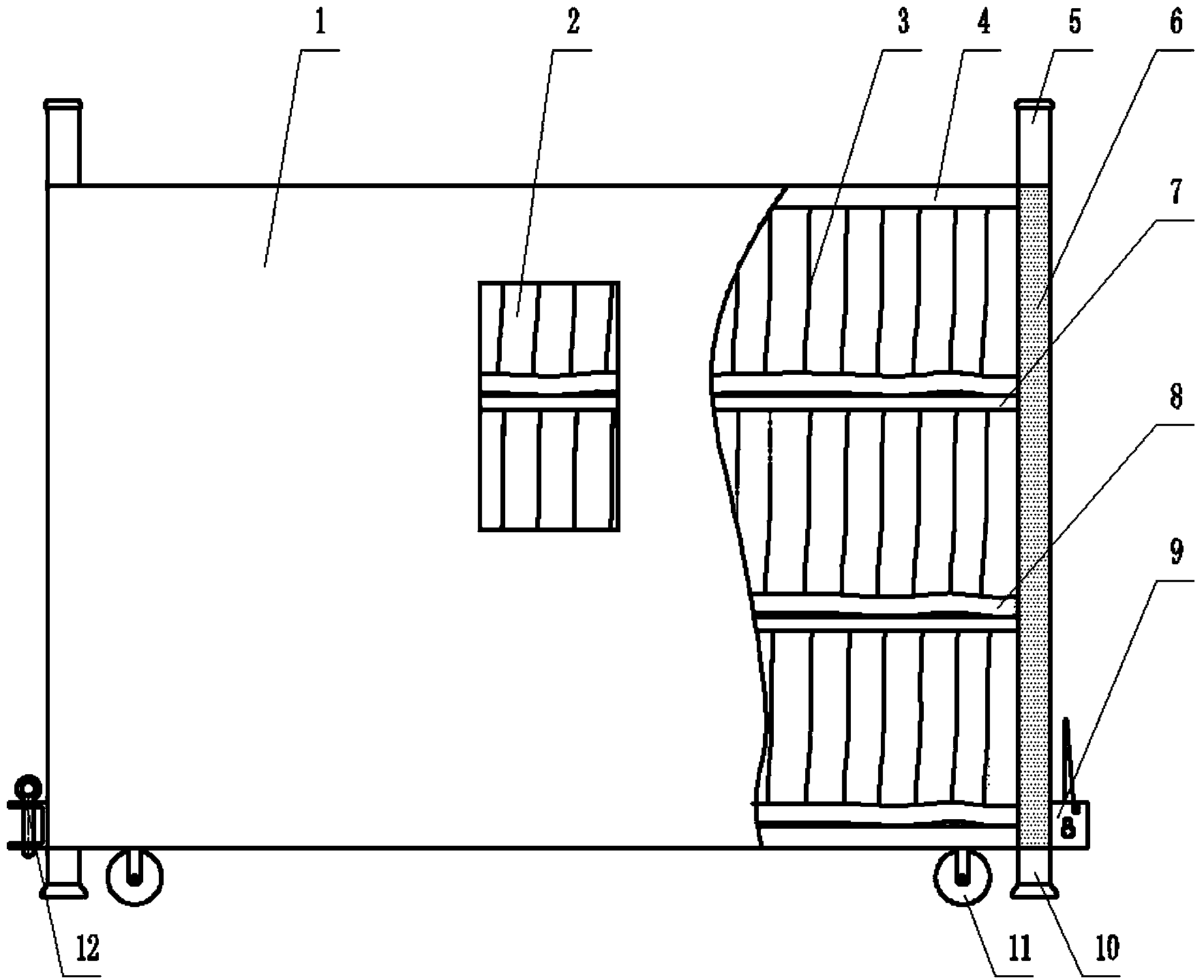 Transferring vehicle of engine hoods of automobile
