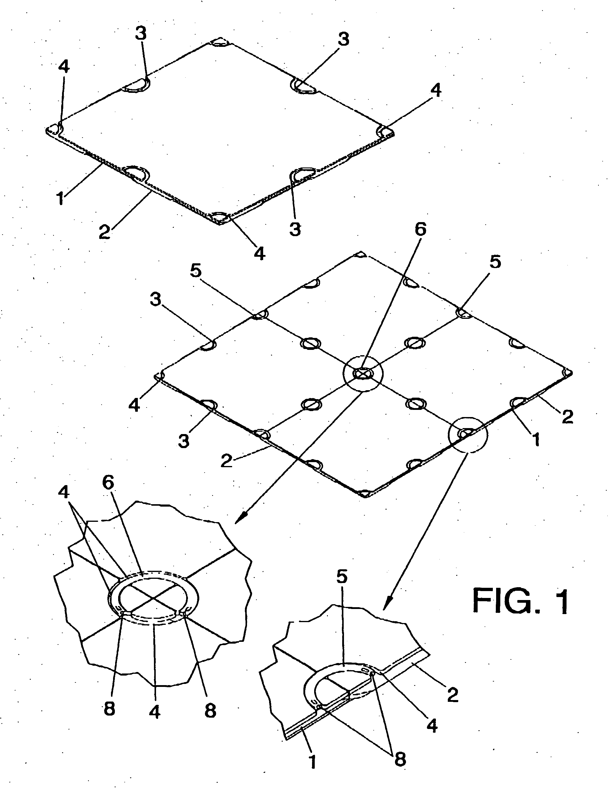 Assembly system for floor and/or wall tiles