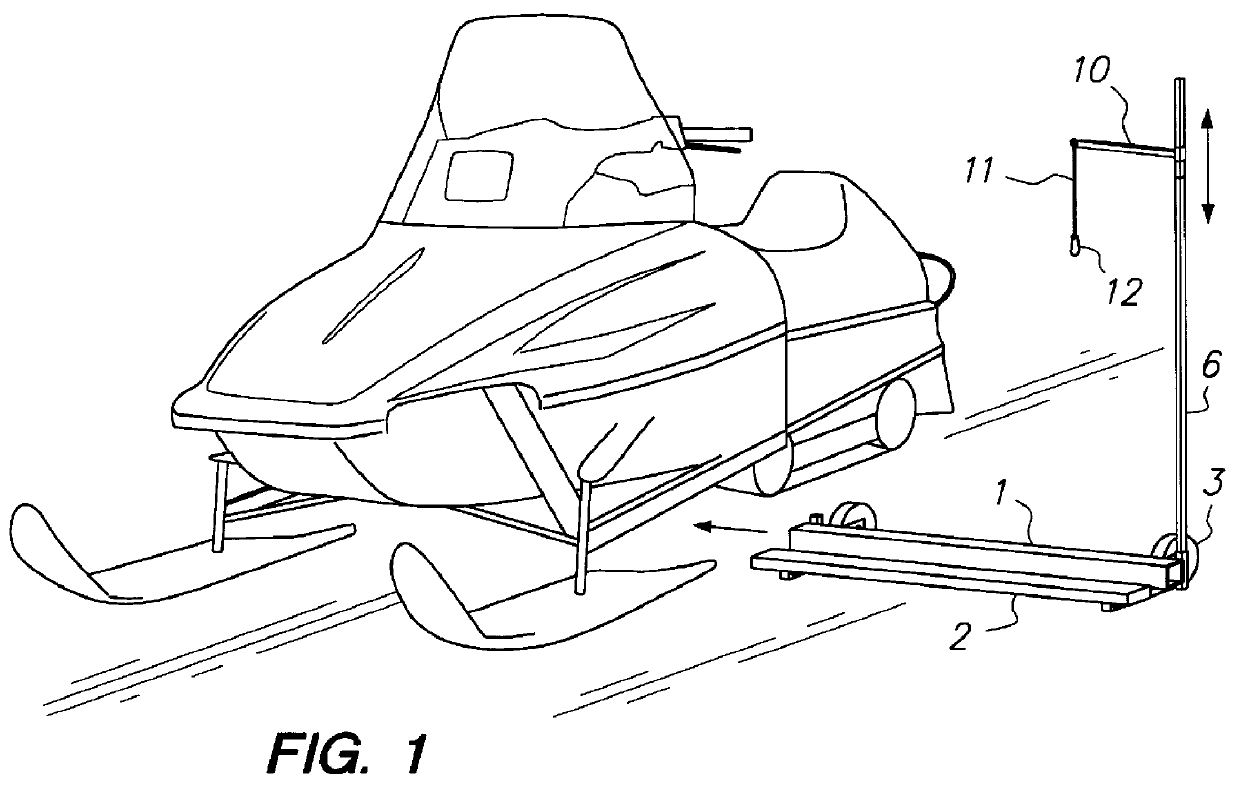 Snowmobile lift cart, and methods of constructing and utilizing same