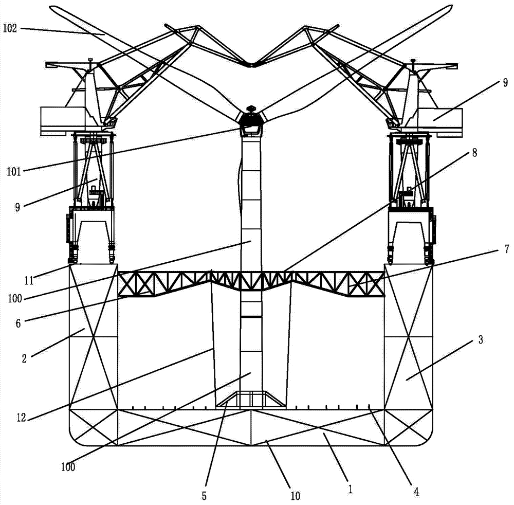 Floating type offshore wind power assembly platform and method using floating type offshore wind power assembly platform for assembly offshore wind turbine