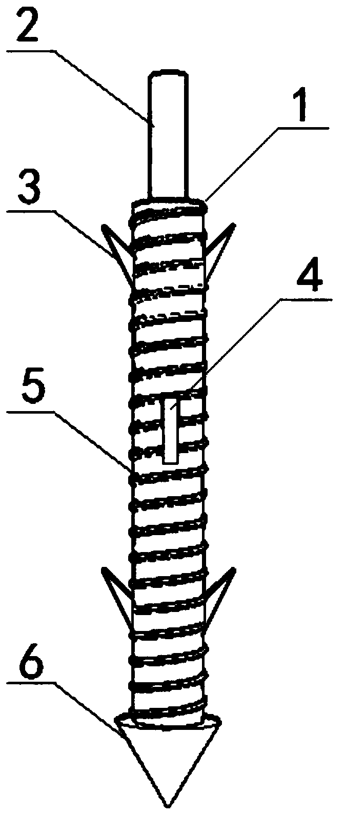 Combined barb type anchor rod