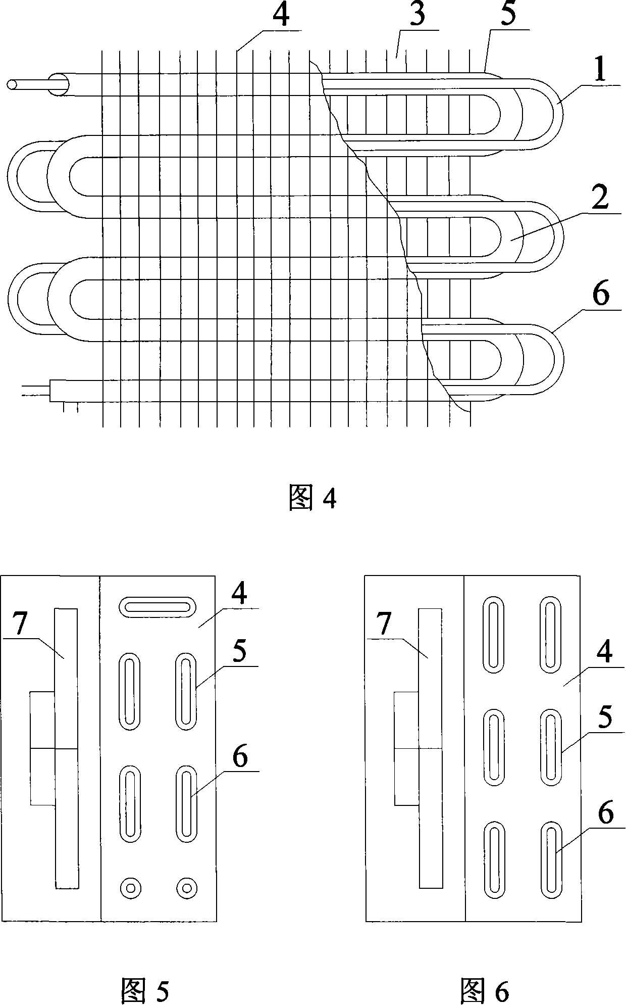 Fin-sleeve type three mediums composite heat-exchanger