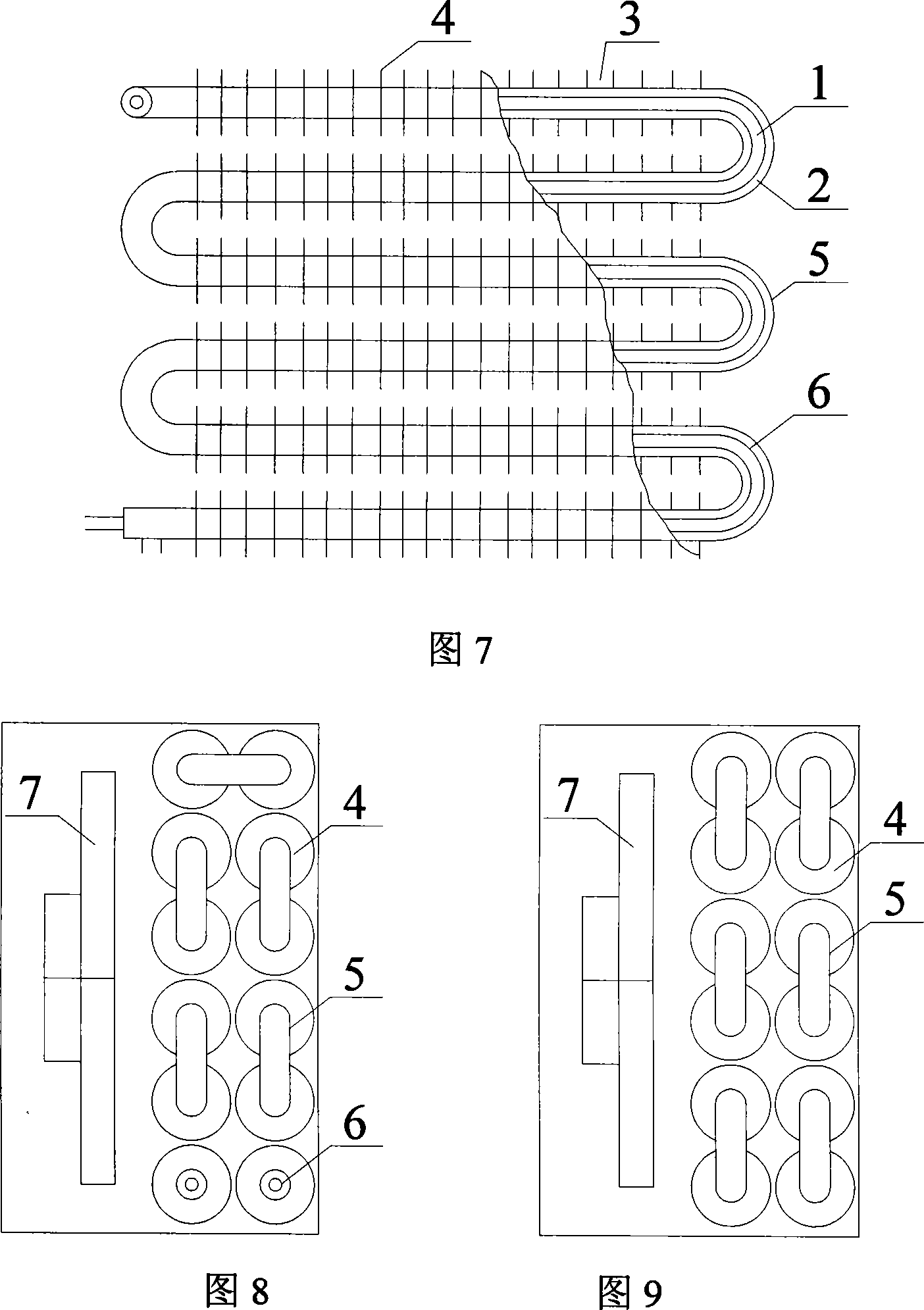 Fin-sleeve type three mediums composite heat-exchanger