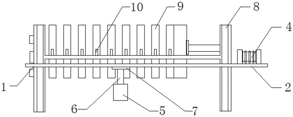 Plate-and-frame filter press vibration discharging device for dye production