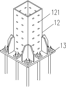 Jacking process and jacking mechanism for additionally installing elevator in existing house