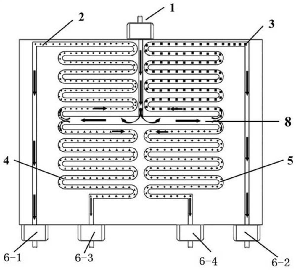 Multi-channel miniature gas chromatographic column chip and preparation method