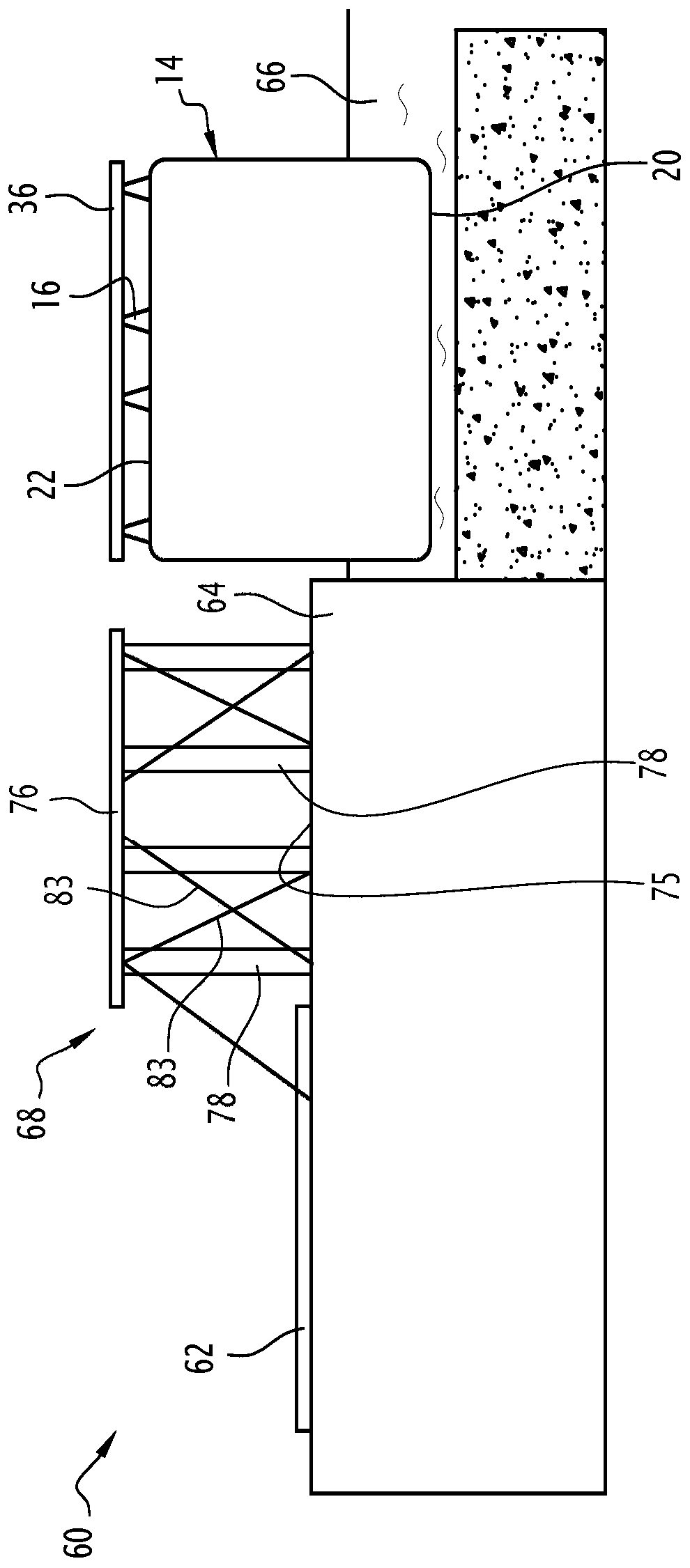 Method for assembling an apparatus intended for being placed in a body of water