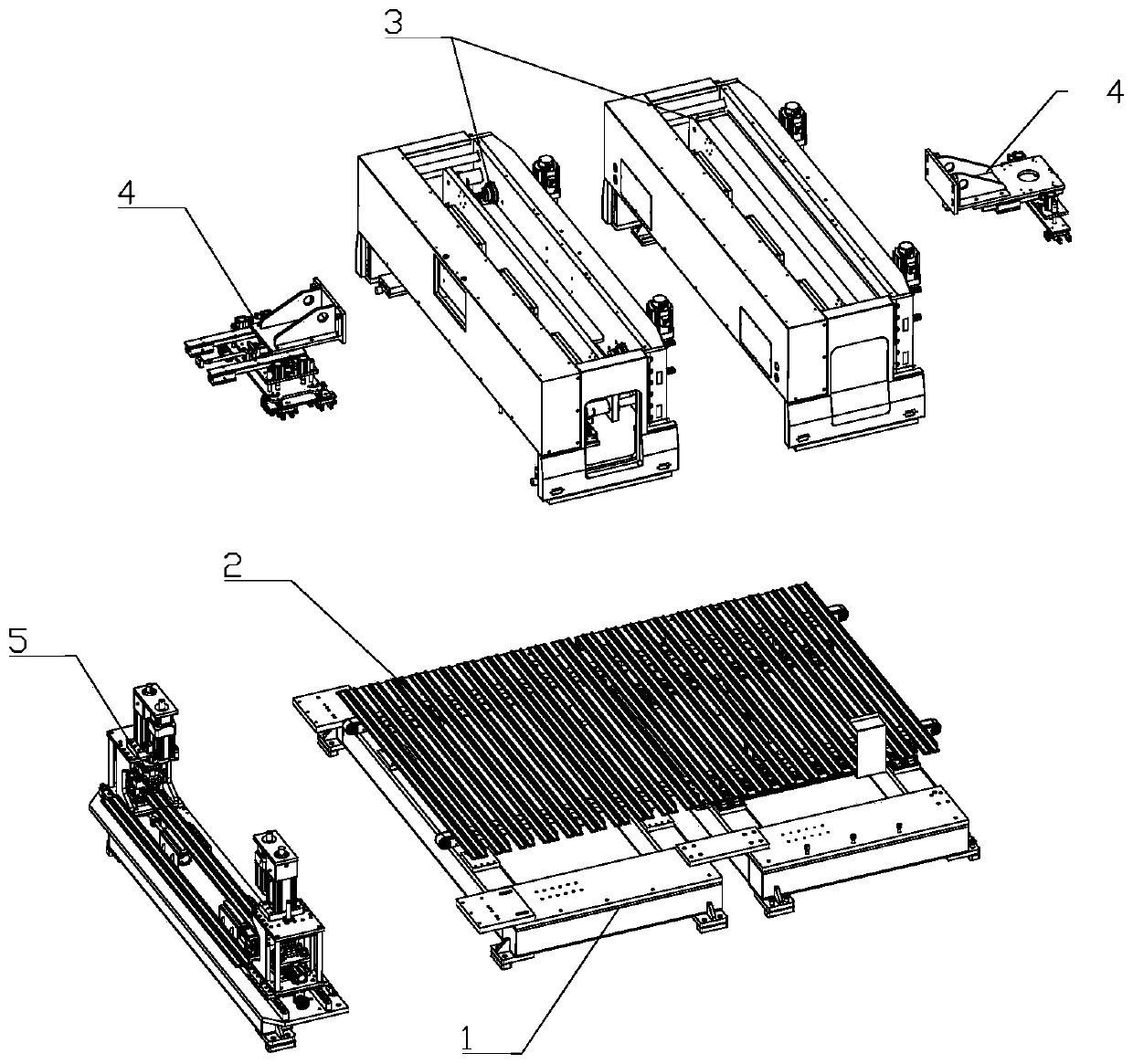 Lateral punching device and method of supporting plate