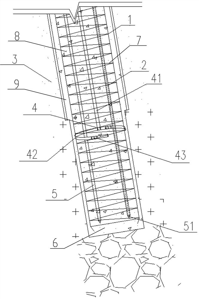 Grouting system for enhancing bearing capacity of offshore wind power pile foundation and construction method