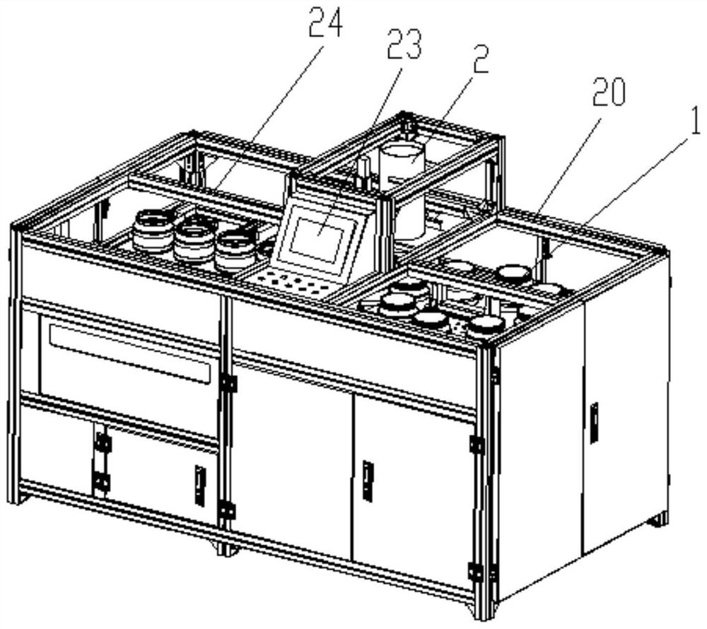 Full-automatic bottled coal sample storing, searching, caching and slowly taking management system