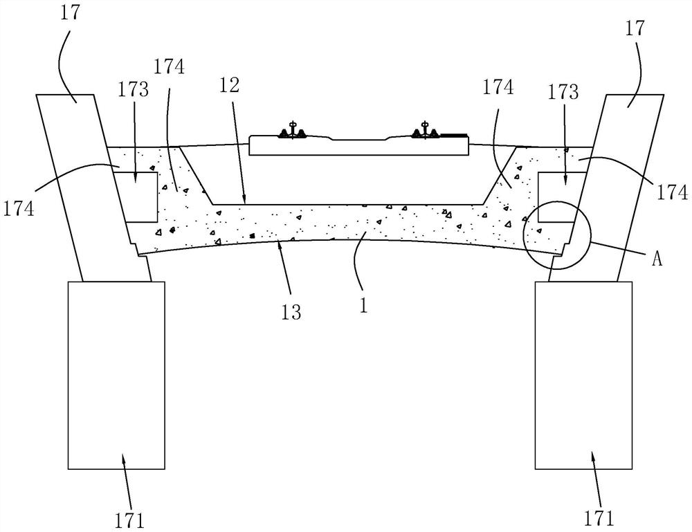 Roadbed supporting structure