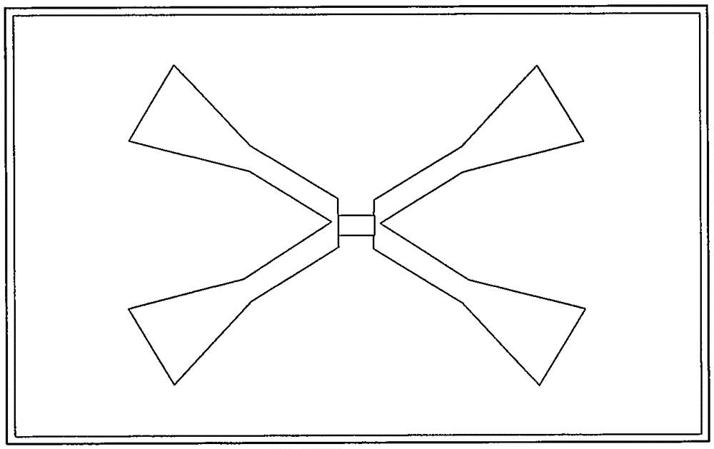 Plane X-shaped slit electronic tag