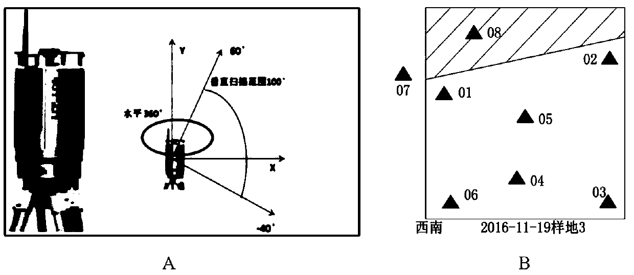 High-canopy-closure forest sample plot tree height extraction method combining UAV image and TLS point cloud