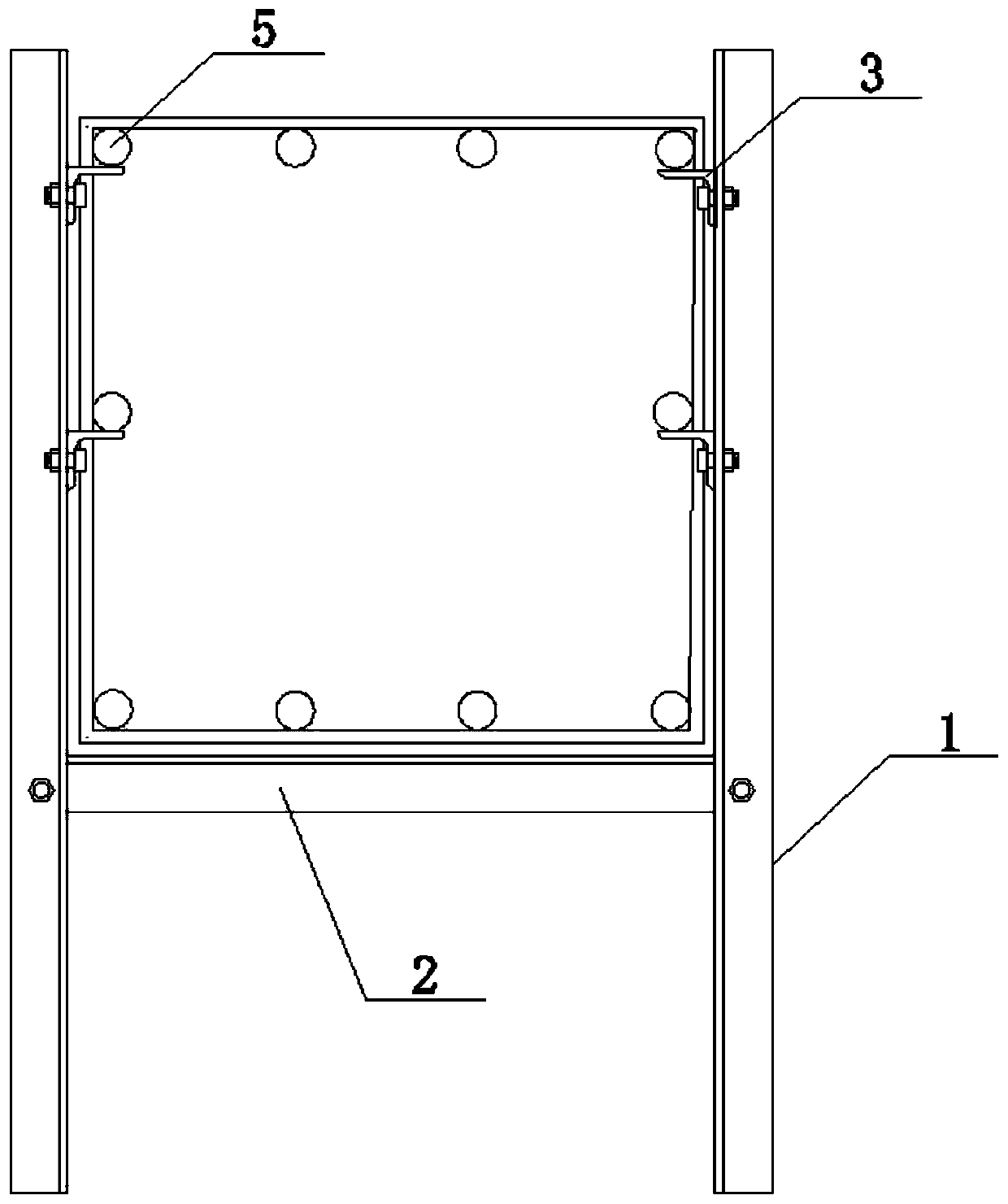 Device for controlling thickness of steel bar protective layer of slope lattice beam and using method of device