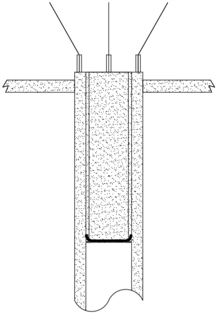 Core grouting construction method for ultra-deep large-aperture PHC pile