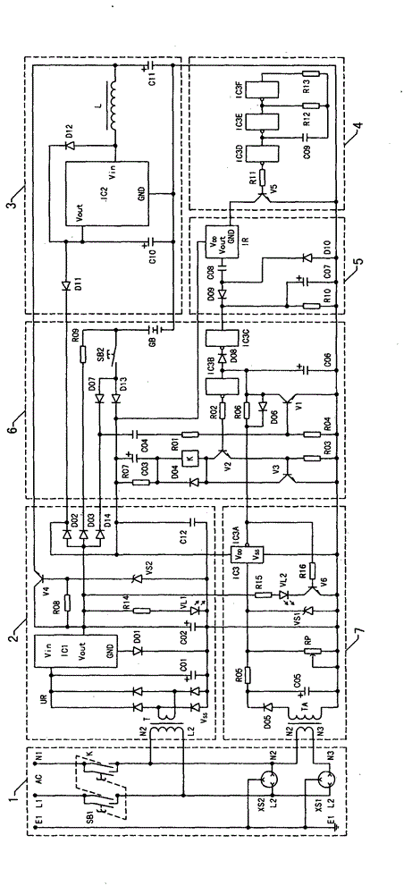 Power control device and working method thereof