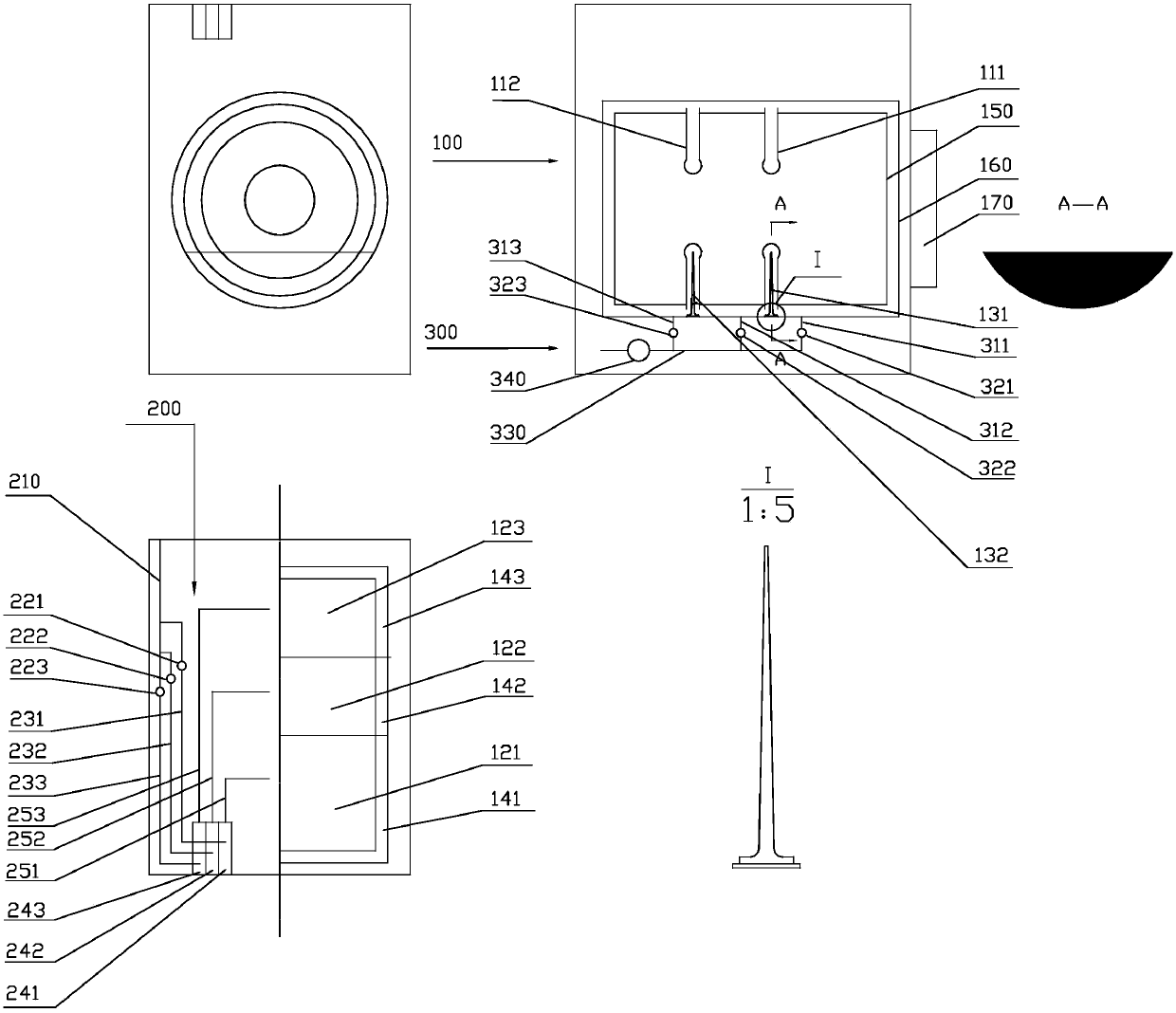 Through-type multilayer drum-type washing machine