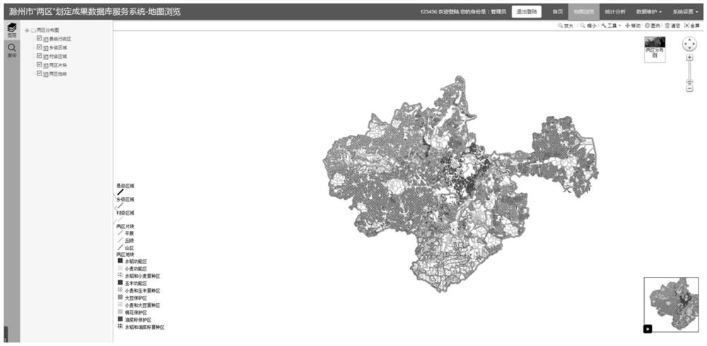 WebGIS-based service system for managing and maintaining agricultural "two-zone" delineation achievements