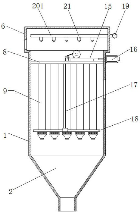 Efficient zinc oxide filtering and collecting device